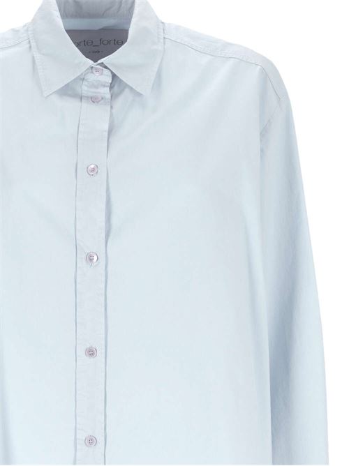 sky blue cotton poplin texture classic collar Forte forte | 120995087